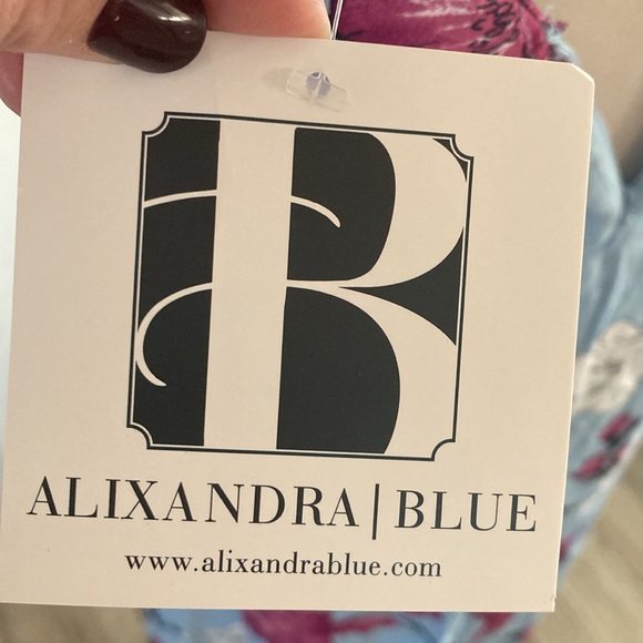 FAVLUX Maxi Dress, NWT, Blue Floral, Large - Picture 9 of 10